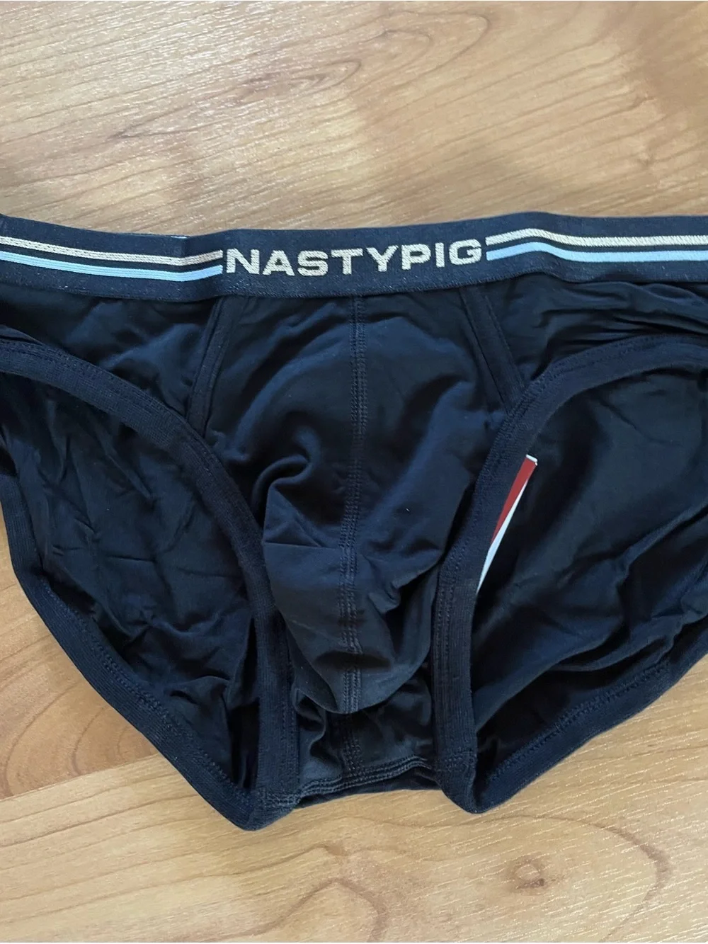 Nasty Pig Men's Warm-up Briefs with Striped Logo Waistband